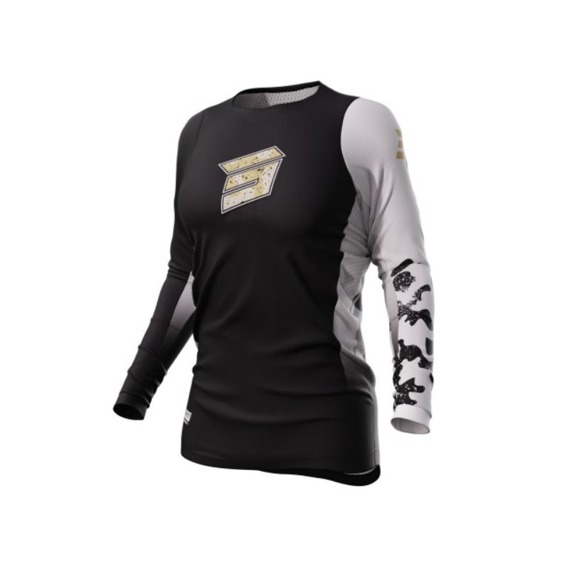 Maglia motocross donna Shot Contact Shelly 2.0 nero-bianco-marrone Saldi