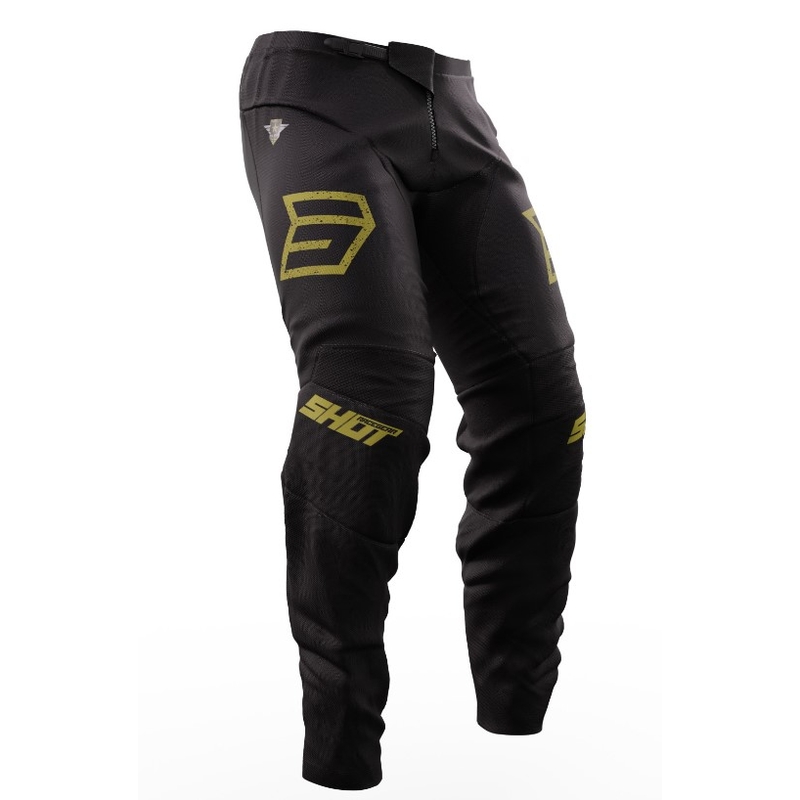 Pantaloni da motocross Shot Devo Army nero-oro Saldi