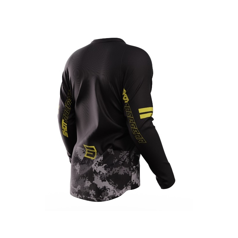 Maglia da motocross Shot Devo Army nero-grigio-oro Saldi