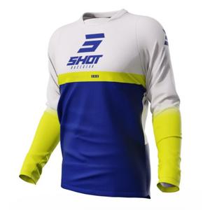 Maglia da motocross Shot Devo Reflex blu-bianco-giallo fluo Saldi