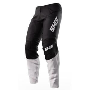 Pantaloni da motocross Shot Devo Reflex in bianco e nero Saldi