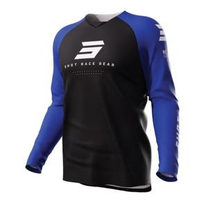 Maglia da motocross Shot Raw Escape nero e blu Saldi