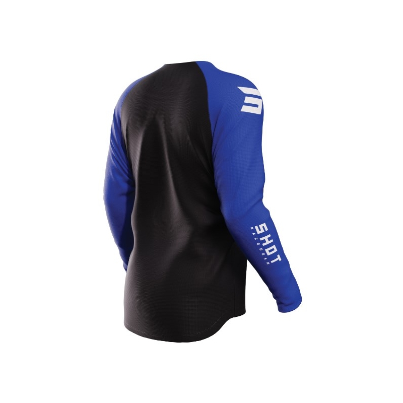 Maglia da motocross Shot Raw Escape nero e blu Saldi