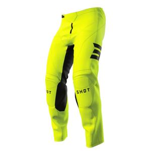 Pantaloni da motocross Shot Raw Escape nero-giallo fluo Saldi