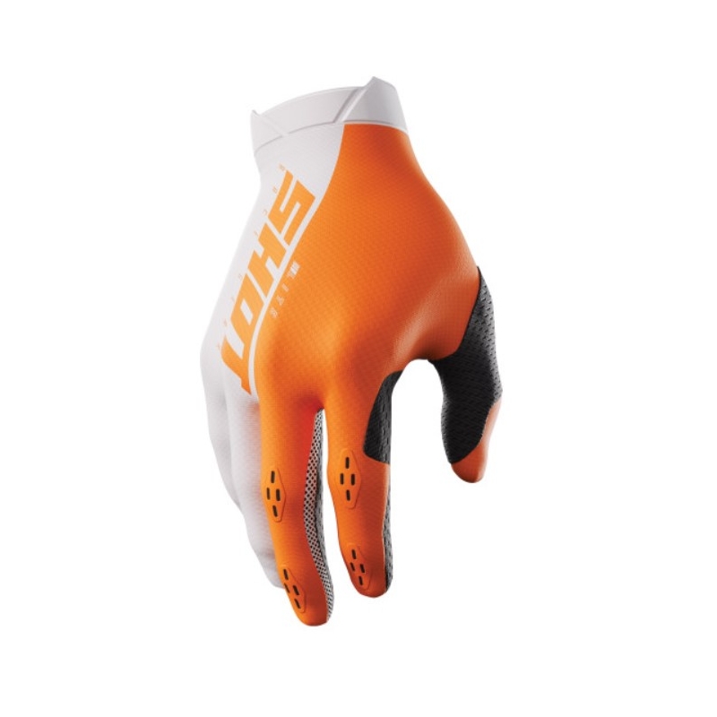 Guanti da motocross Shot Lite bianco-arancio Saldi