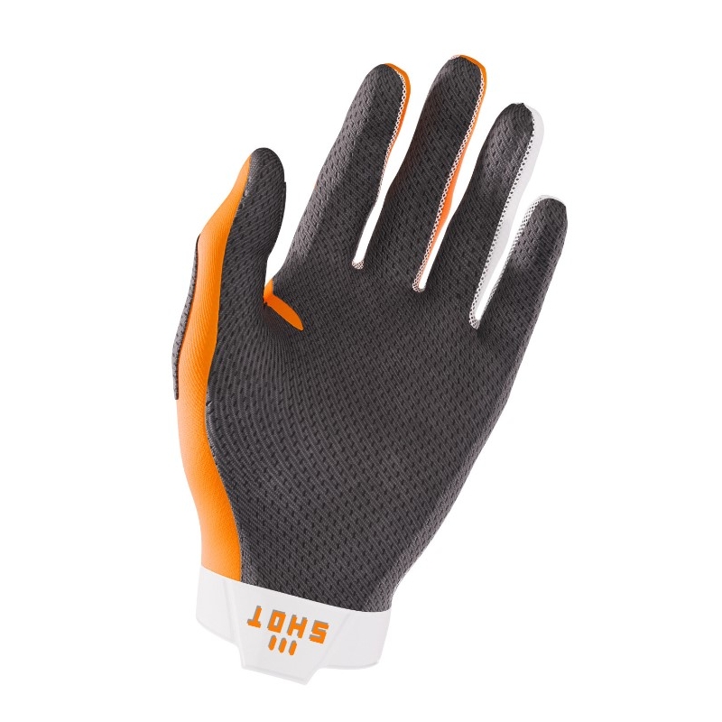 Guanti da motocross Shot Lite bianco-arancio Saldi