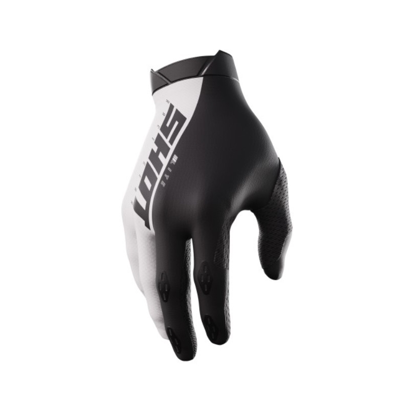 Guanti da motocross Shot Lite bianco e nero