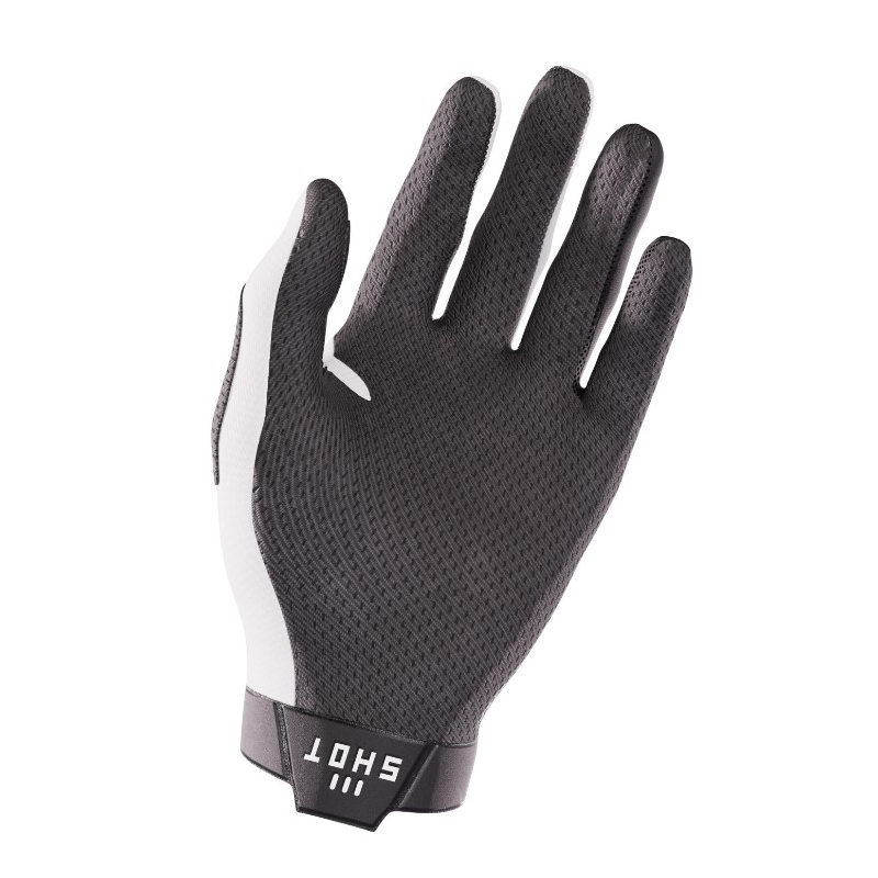 Guanti da motocross Shot Lite bianco e nero