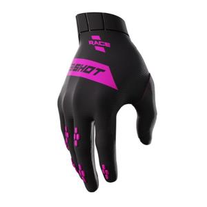 Guanti da motocross Shot Race nero e rosa Saldi