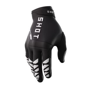 Guanti da motocross Shot Core bianco e nero Saldi