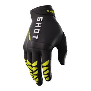 Guanti da motocross Shot Core nero-giallo fluo Saldi