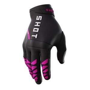 Guanti da motocross da donna Shot Core nero e rosa Saldi