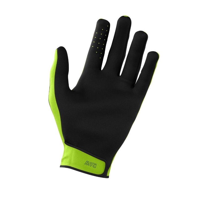 Guanti da motocross Shot Raw nero-verde fluo Saldi