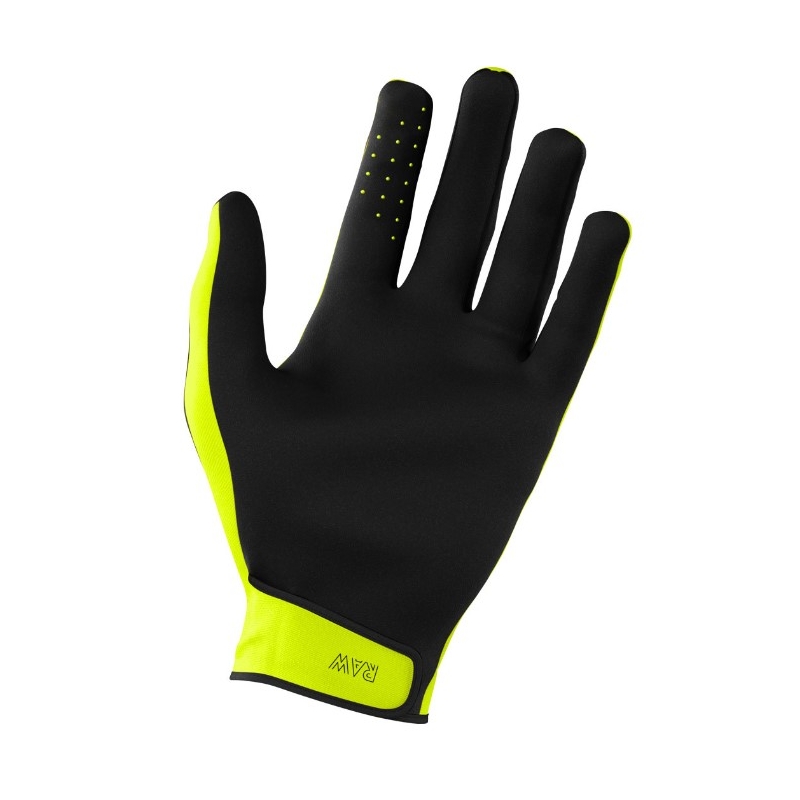 Guanti da motocross Shot Raw nero-giallo fluo Saldi
