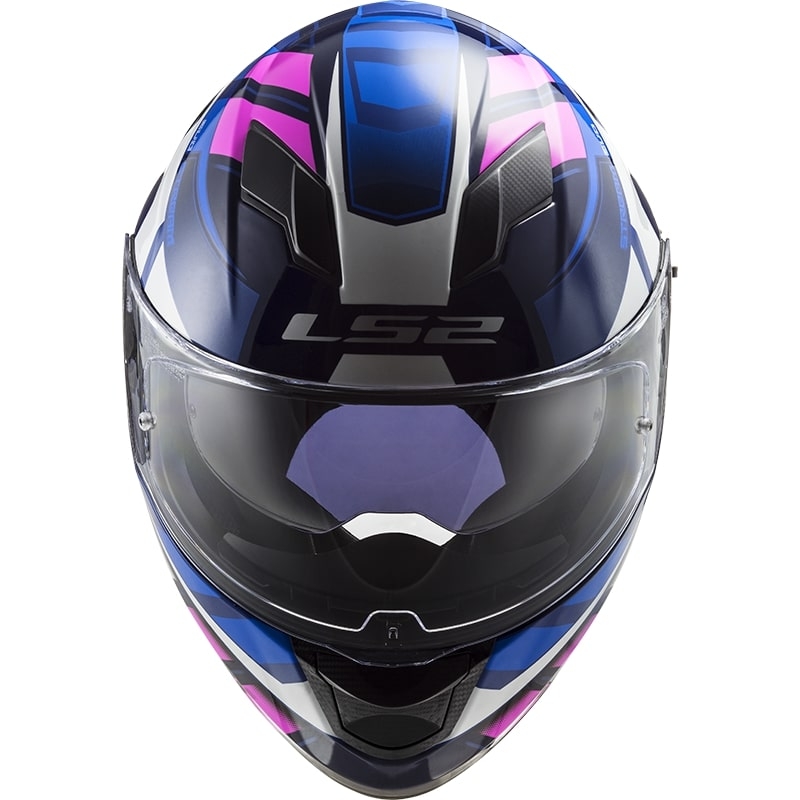 Integrální přilba na motorku LS2 FF320 Stream EVO Loop modro-fluo růžová