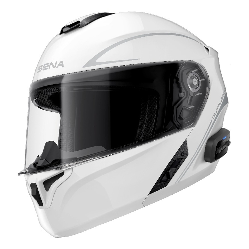 Casco con cuffia SENA Outrush R bianco lucido