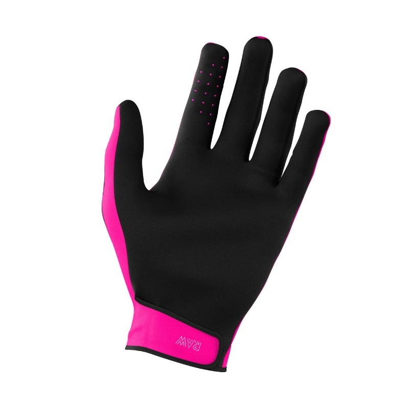 Guanti da motocross Shot Raw nero-bianco-rosa Saldi