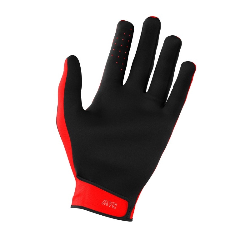 Guanti da motocross Shot Raw nero-bianco-rosso Saldi