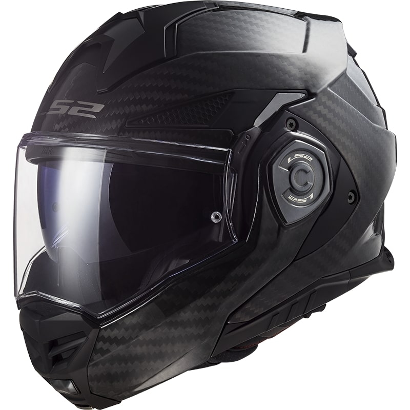 Casco moto modulare LS2 FF901 Advant X Solid Carbon nero