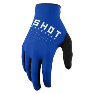 Guanti da motocross Shot Raw nero-bianco-blu Saldi