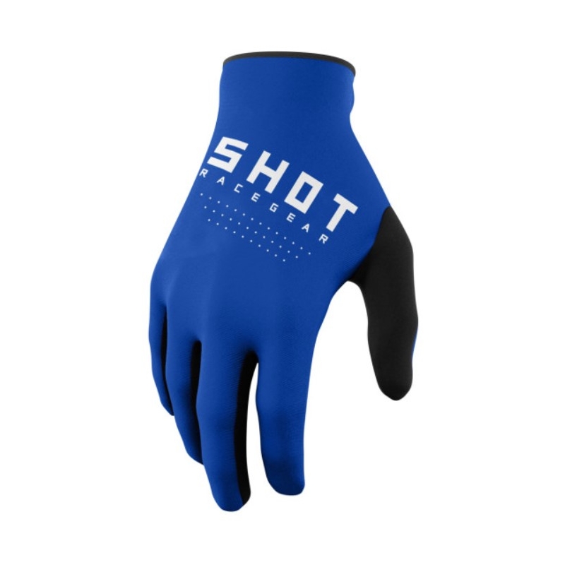 Guanti da motocross Shot Raw nero-bianco-blu Saldi