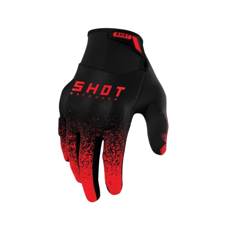 Guanti da motocross Shot Drift Edge 2.0 nero-rosso