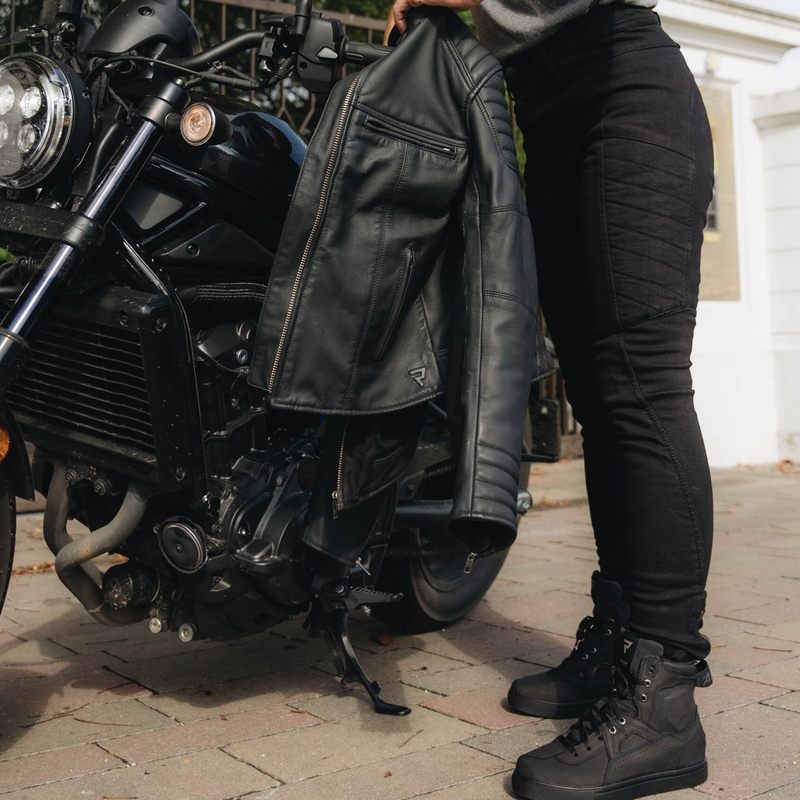 Jeans da motociclista Rebelhorn Ash Black da donna Saldi