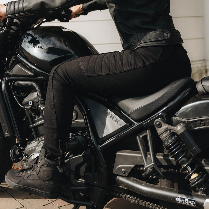 Jeans da motociclista Rebelhorn Ash Black da donna Saldi