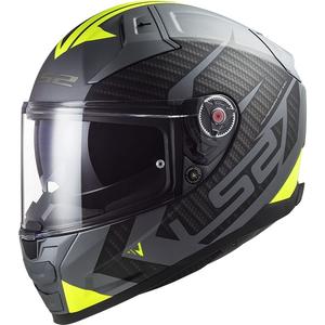 LS2 FF811 Vector II Splitter casco moto integrale titanio-giallo fluo