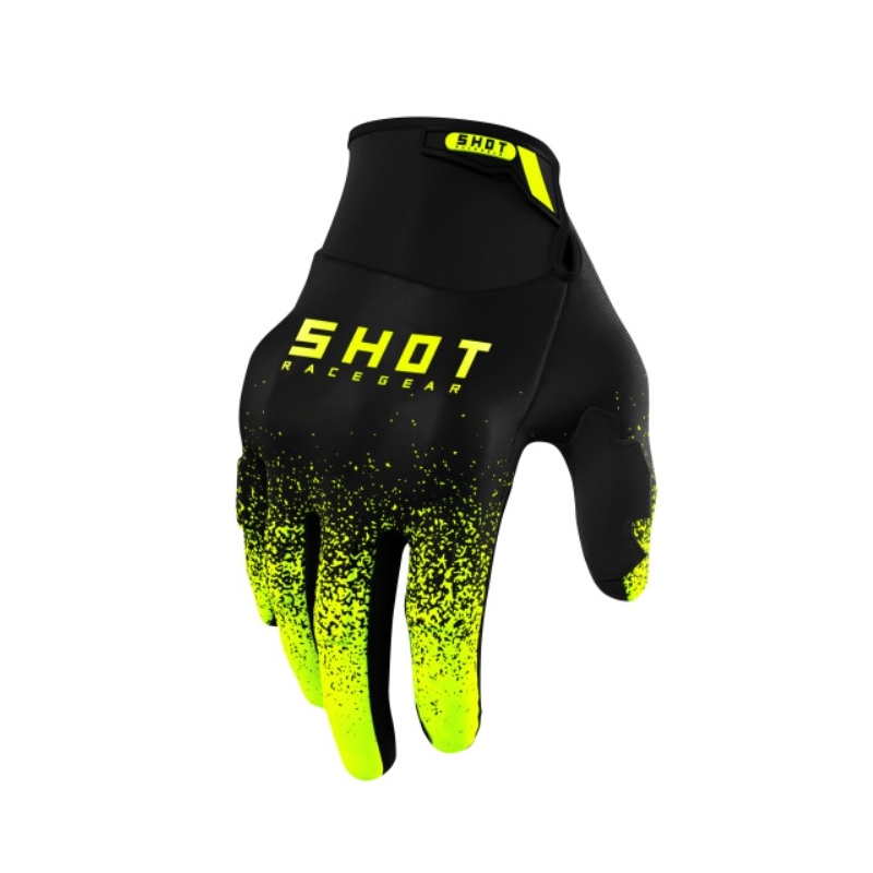 Guanti da motocross Shot Drift Edge 2.0 nero-giallo fluo