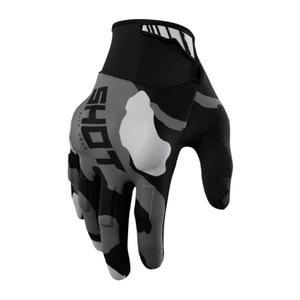Guanti da motocross Shot Drift Camo nero-grigio camoscio Saldi