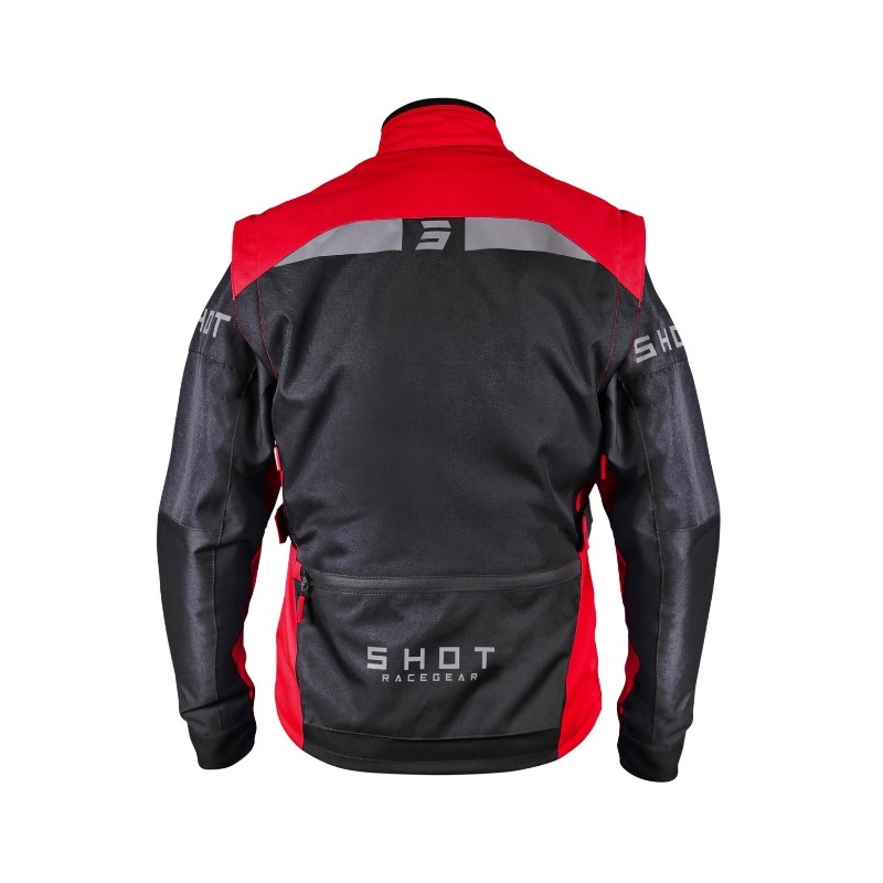 Giacca moto Shot Racetech nera e rossa