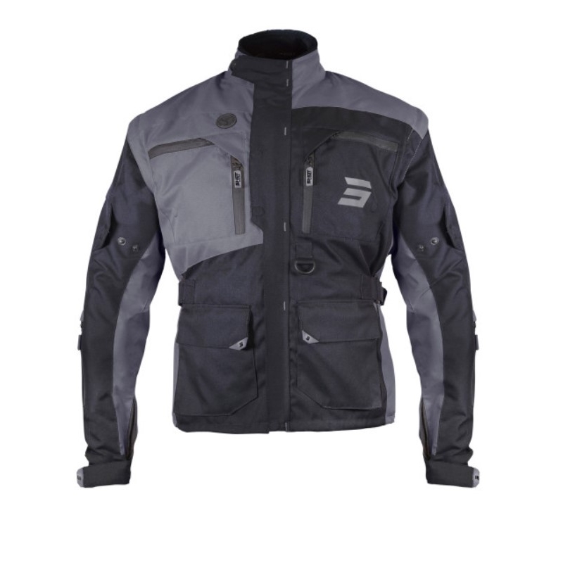 Giacca moto Shot Racetech nero-grigio
