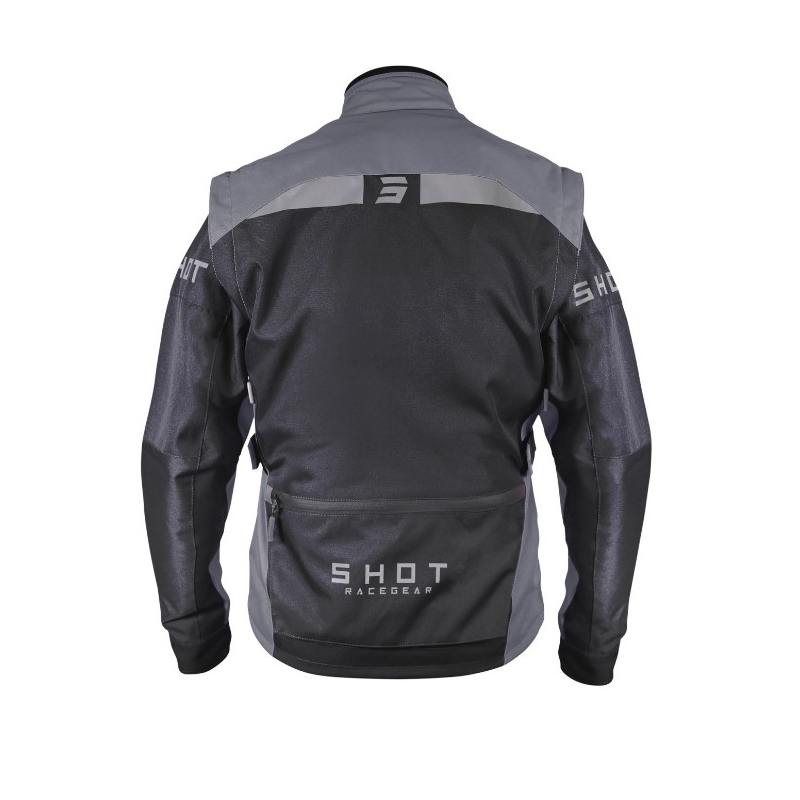 Giacca moto Shot Racetech nero-grigio