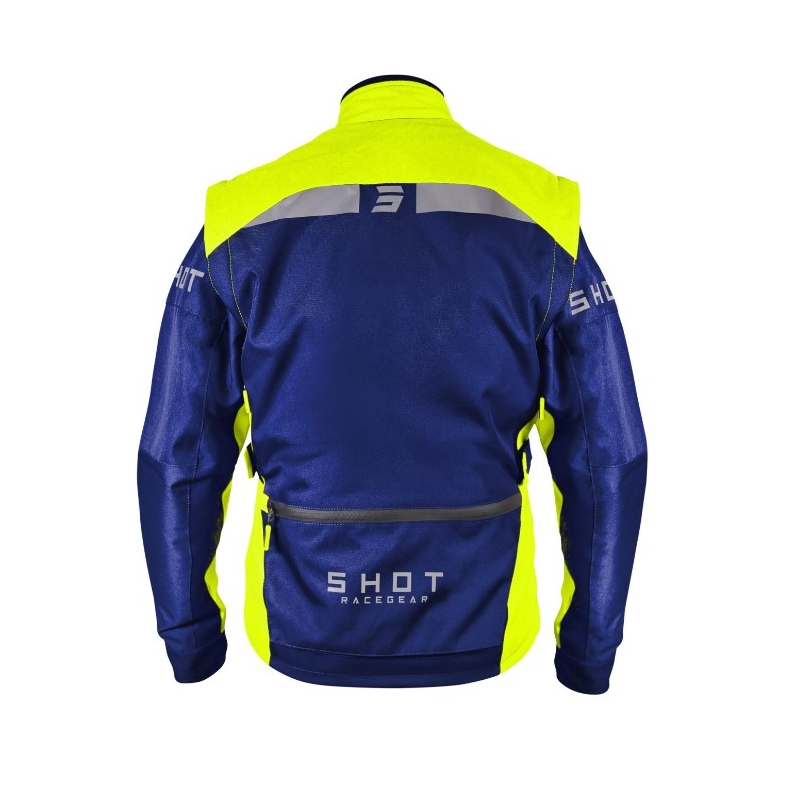 Giacca da moto Shot Racetech blu-giallo fluo