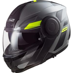 Casco moto ribaltabile LS2 FF902 Scope Max Nardo grigio-giallo fluo