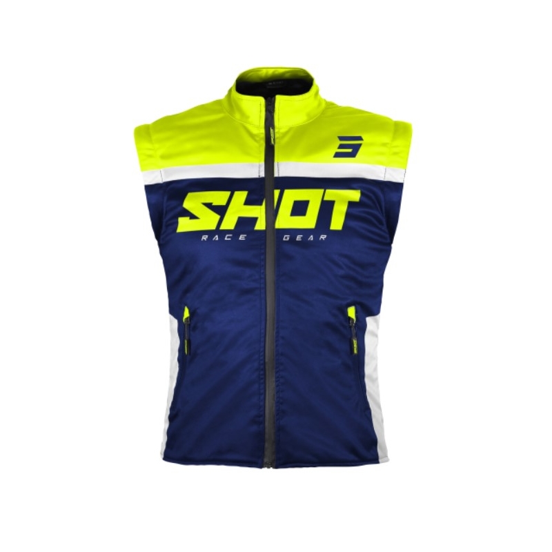 Gilet Softshell Shot Bodywarmer Lite 2.0 blu-bianco-giallo fluo Saldi