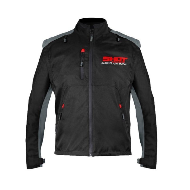 Giacca da moto d'assalto Shot Contact nera e rossa Saldi