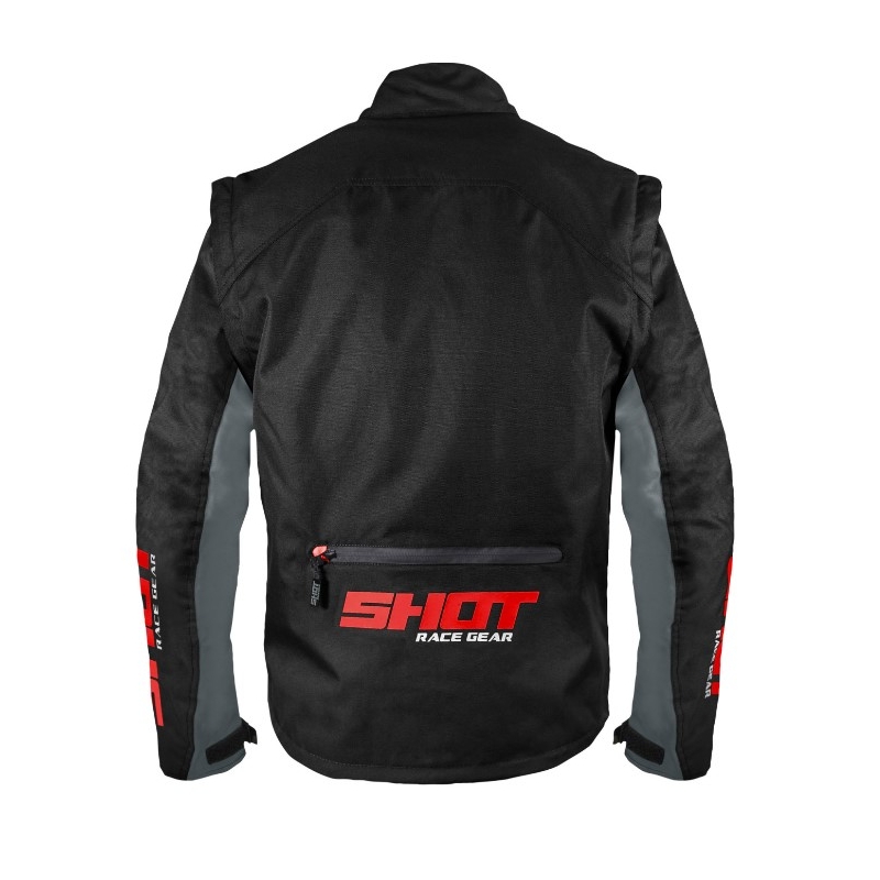 Giacca da moto d'assalto Shot Contact nera e rossa Saldi
