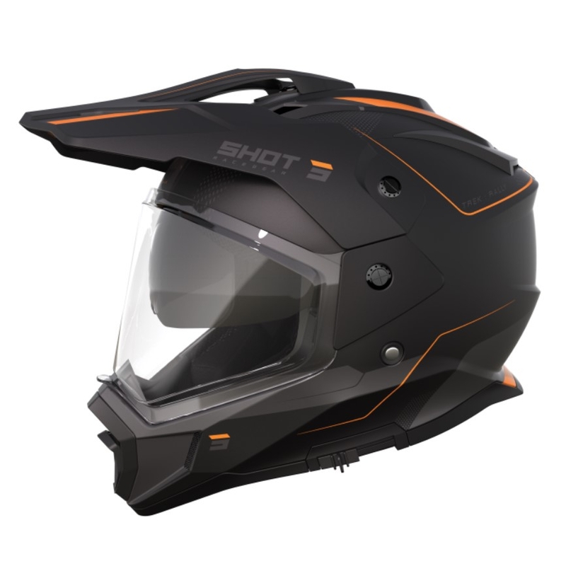 Casco Enduro Shot Trek Rally nero-arancione