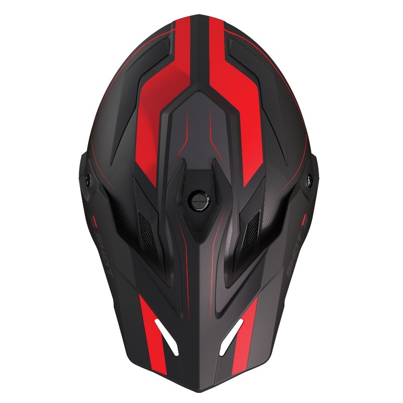 Casco Enduro Shot Trek Rally nero-rosso