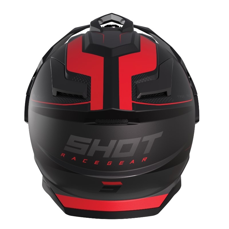 Casco Enduro Shot Trek Rally nero-rosso