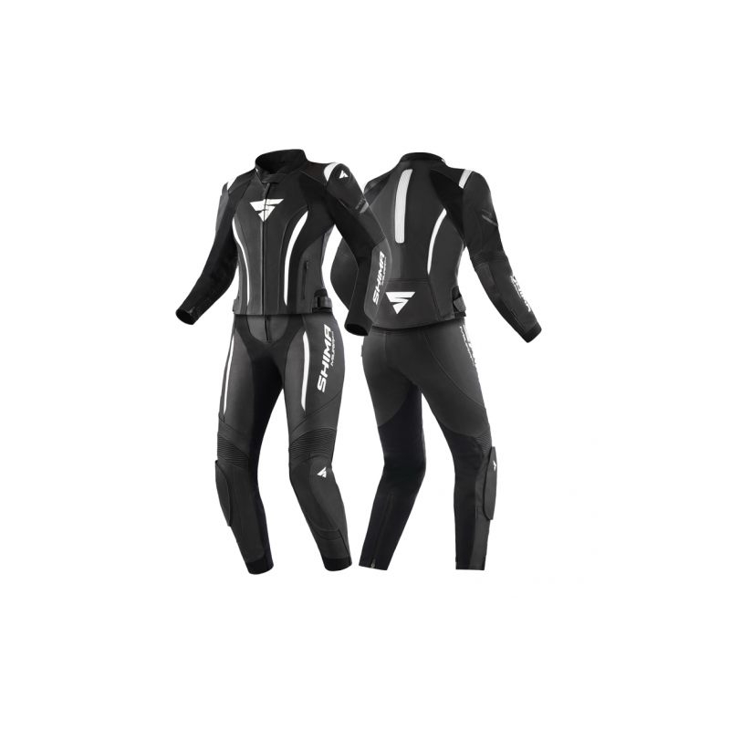 Tuta da moto donna Shima Miura 2.0 nero-bianco