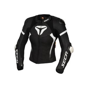 Giacca da moto da donna SECA SRS II in bianco e nero Saldi