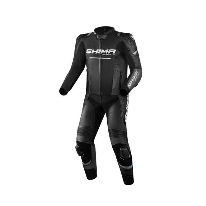 Tuta da moto Shima STR 2.0 nera-grigia