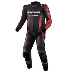 Tuta da moto Shima STR 2.0 nera-rossa