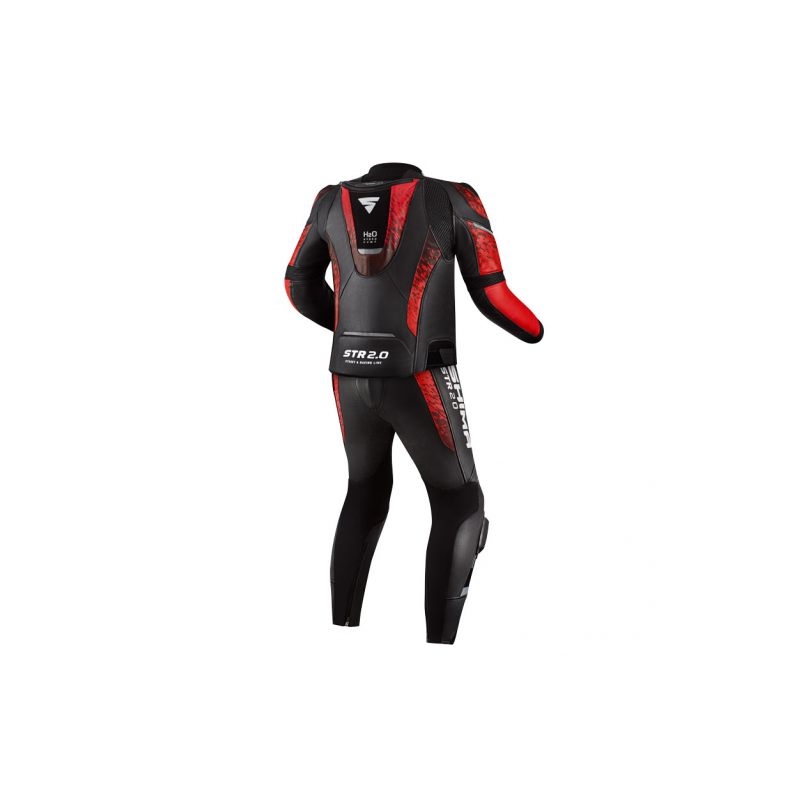 Tuta da moto Shima STR 2.0 nera-rossa