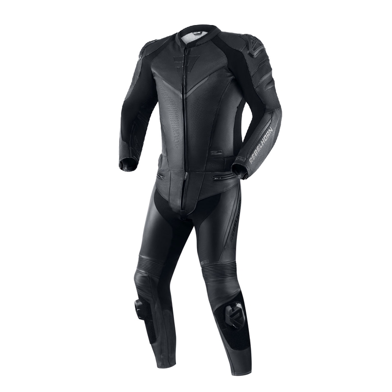 Tuta da motociclista Rebelhorn Fighter nera Saldi