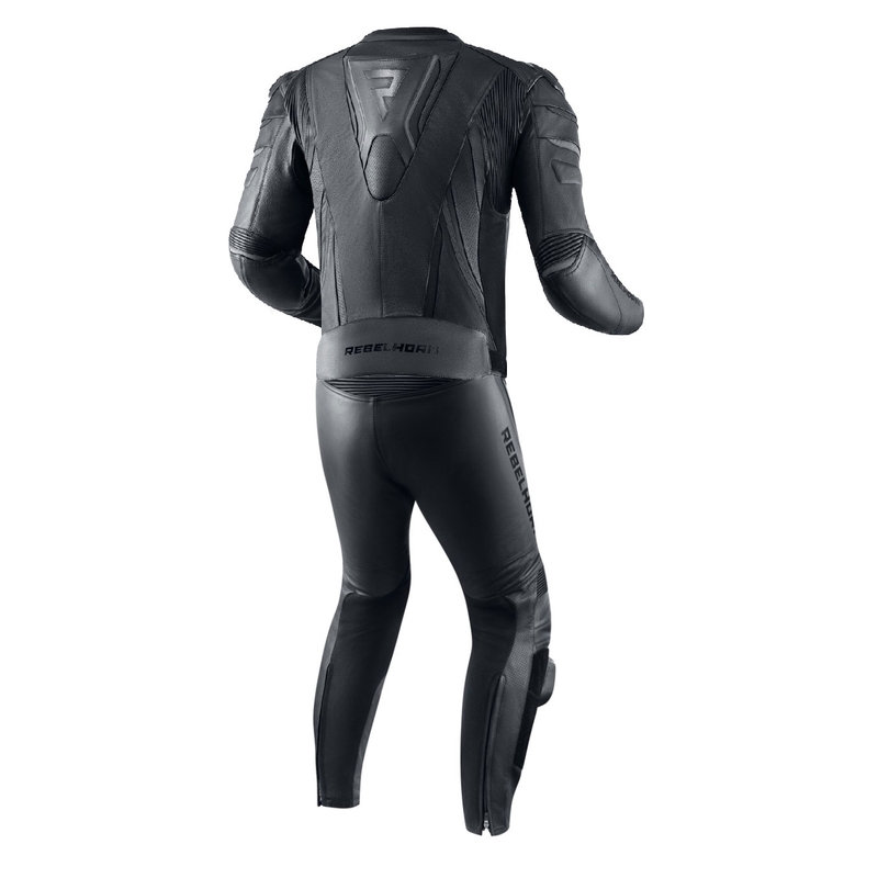 Tuta da motociclista Rebelhorn Fighter nera Saldi