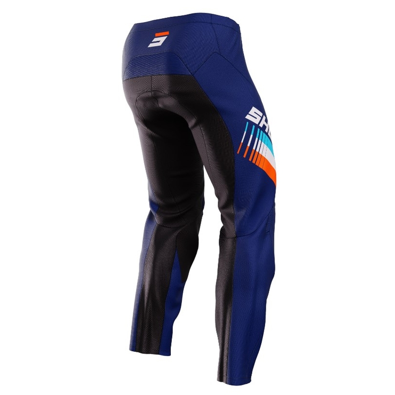 Pantaloni da motocross per bambini Shot Raw Kid Tracer bianco e blu Saldi